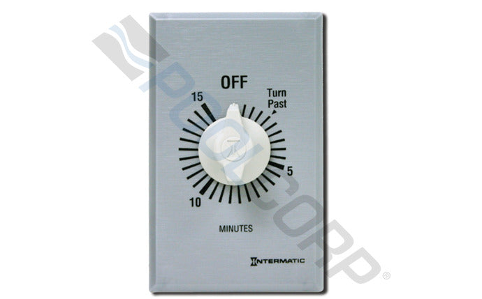 Intermatic FF Silver Spring Wound 15-Min Countdown Timer 125-277V 50/60Hz