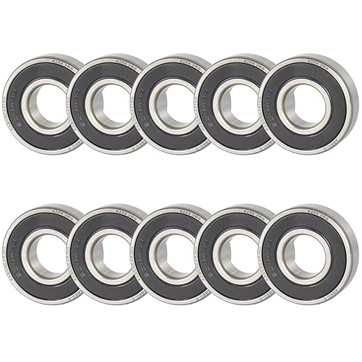 Kabo Bearings 6204-2RS Double Rubber Seal Bearings 10-Pack