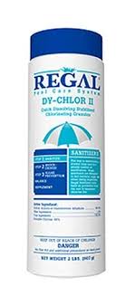 Regal Dy-Chlor II Granular 2 lbs. Bottle for Swimming Pools and Spas