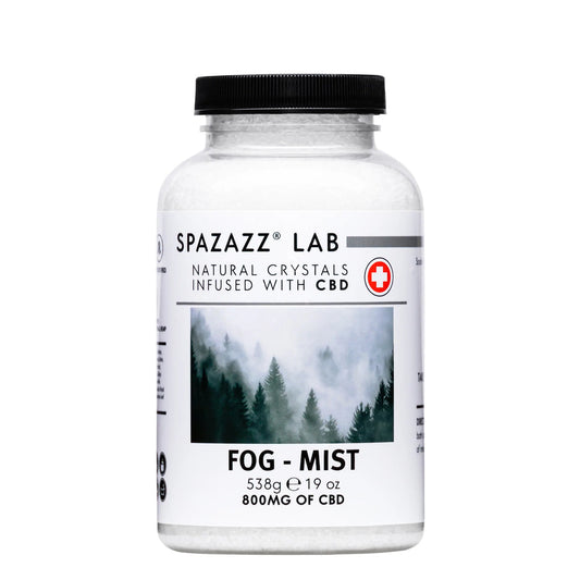 Spazazz SPA LAB 19oz Crystal Collection (Fog - Mist) INFUSED WITH 800mg CBD per Bottle 656