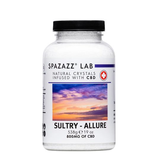 Spazazz SPA LAB 19oz Crystal Collection (Sultry - Allure) INFUSED WITH 800mg CBD per Bottle 655