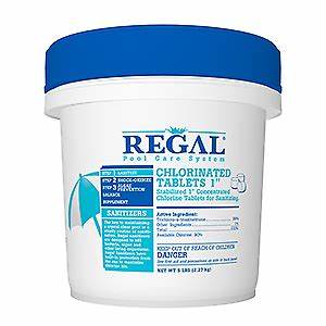 Regal Chlorinated Tablets 1" 5 Lbs Pail