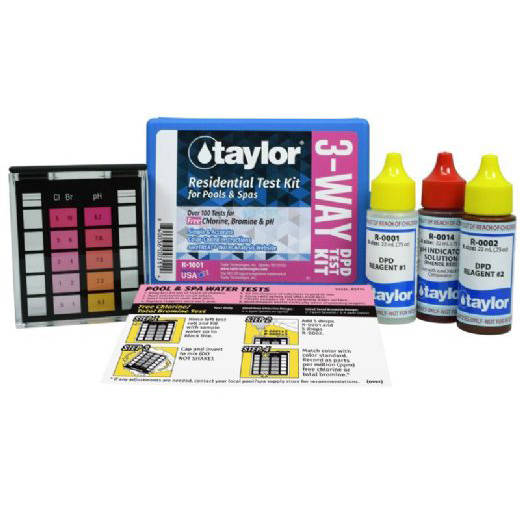 Taylor K-1001 3-Way Test Kit for Free Chlorine .5-5 ppm, Bromine 1-10 ppm, pH (DPD)